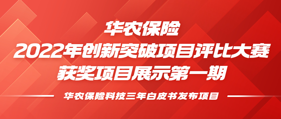 华农保险2022年创新突破项目评比大赛获奖项目展示（第一期）